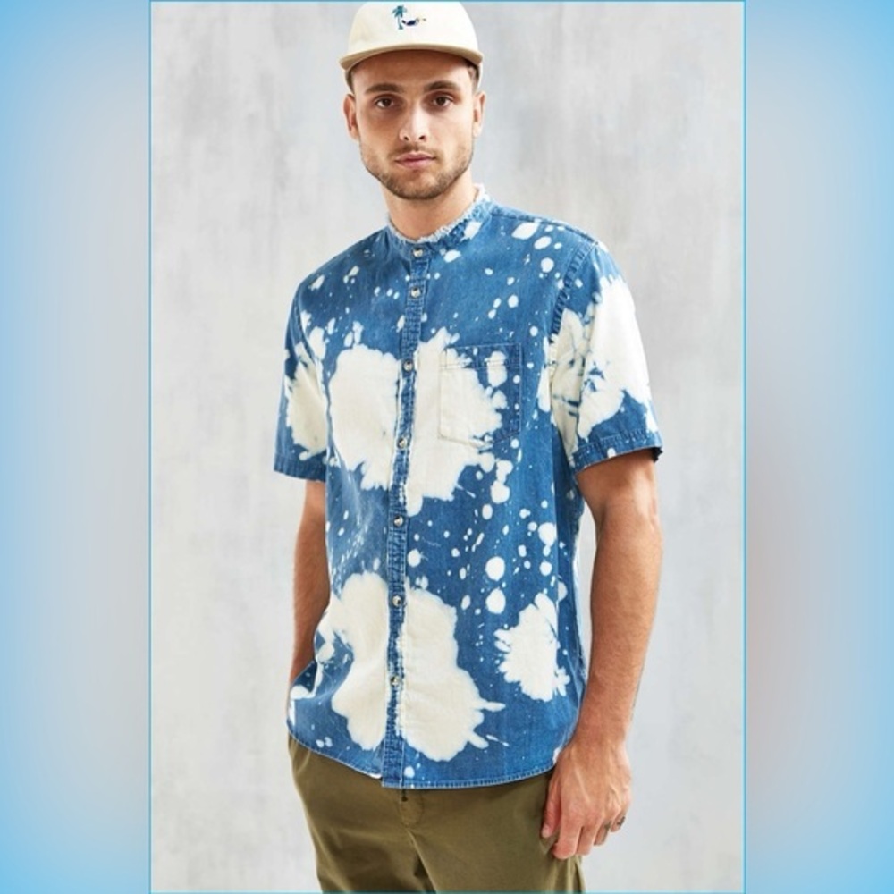 Urban Outfitters Bleached Denim Men's Shirt